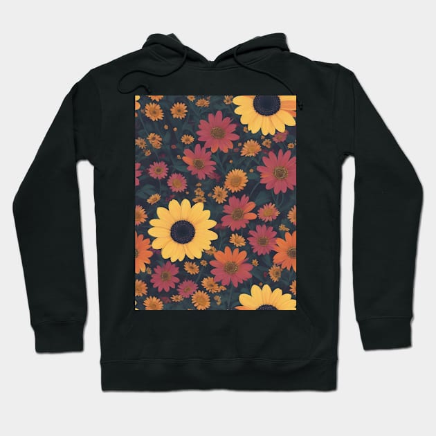 Beautiful sunflower flower pattern Hoodie by Spaceboyishere